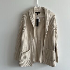 Banana republic xs petite cotton cardigan with pockets beige